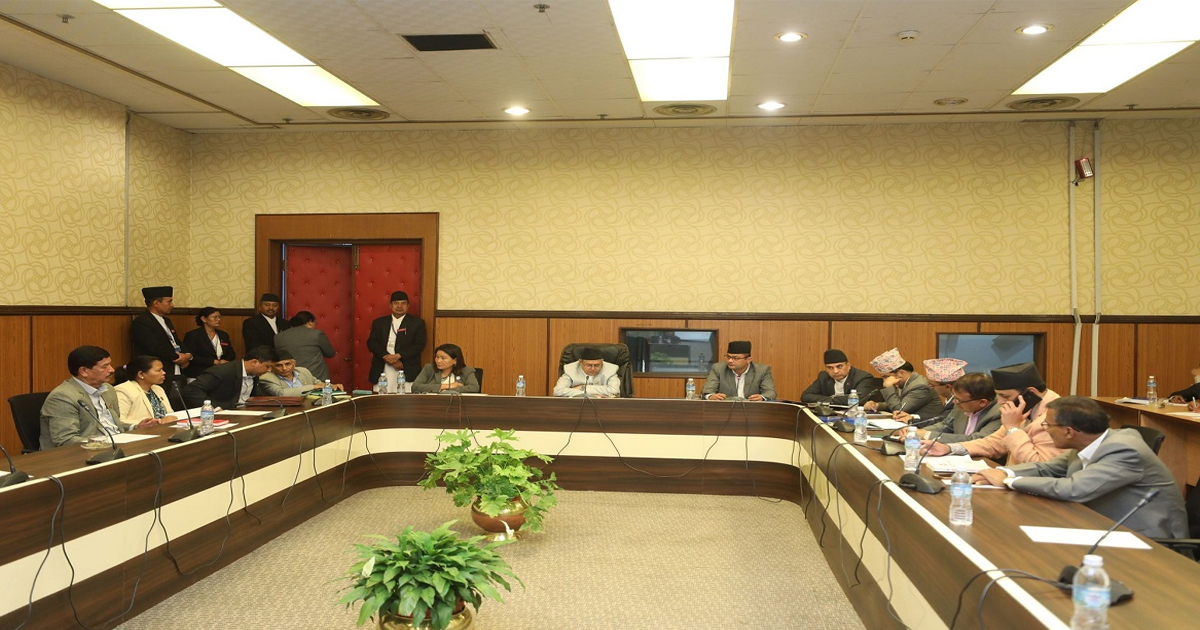 प्रतिनिधि सभा कार्यव्यवस्था परामर्श समितिको बैठक संसद भवनमा सुरू
