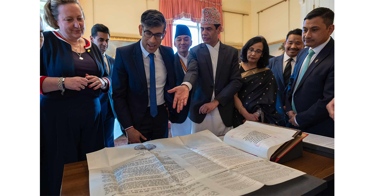 बेलायती प्रधानमन्त्री सुनकले भनेः नेपालको हरेक क्षेत्रमा सहकार्य गर्न बेलायत तयार