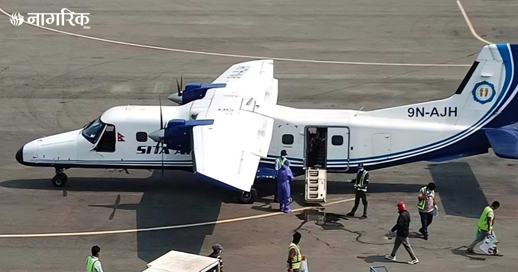 मुगुमा उड्ने लागेको विमानले स्टेसन प्रमुखलाई ठक्कर दियाे