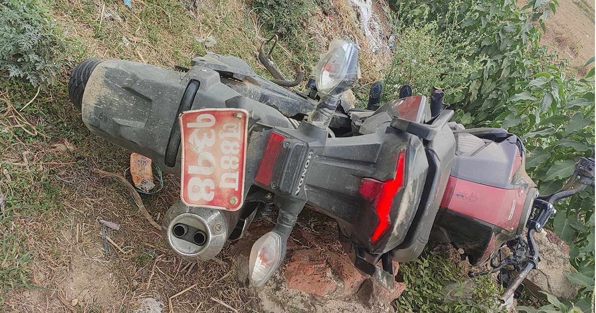 मोटरसाइल दुर्घटनामा एक जनाको मृत्यु, एक गम्भीर घाइते