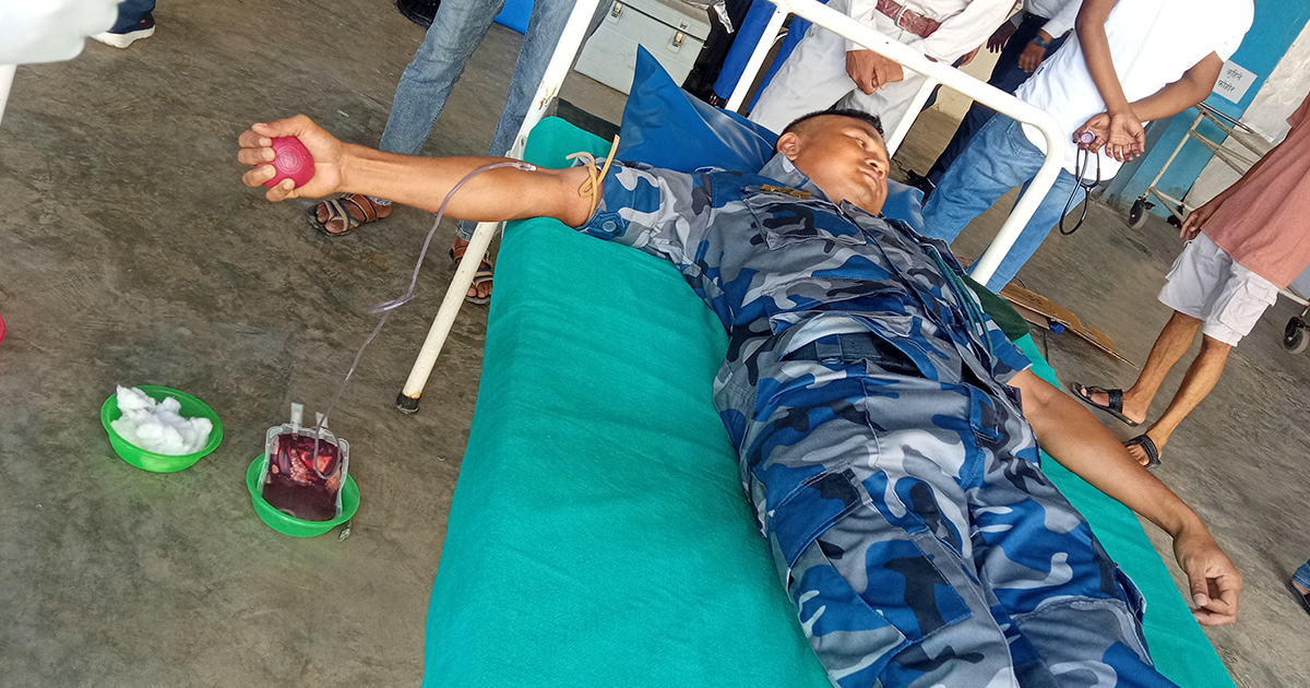 गणतन्त्र दिवसको अवसरमा रक्तदान
