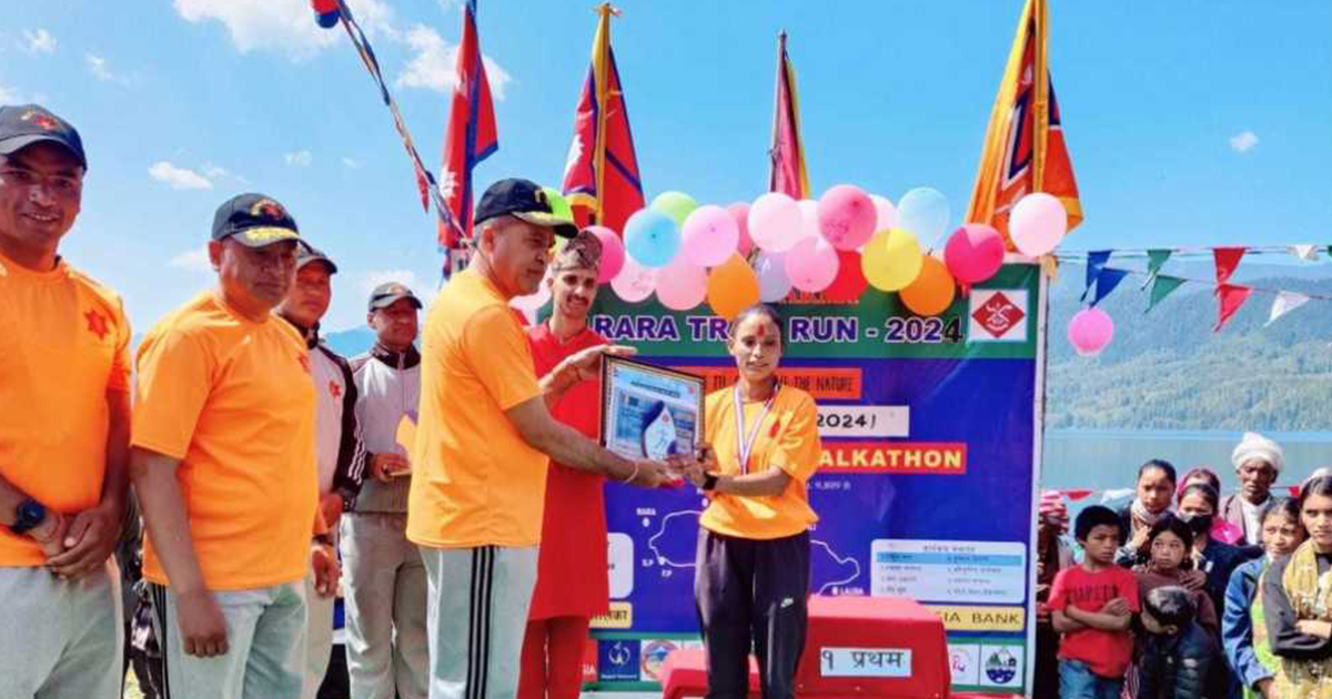 जुम्लाकी राज्यलक्ष्मी र मुगुका अक्कलले हात पारे चौथो रारा ट्रेल रन उपाधि