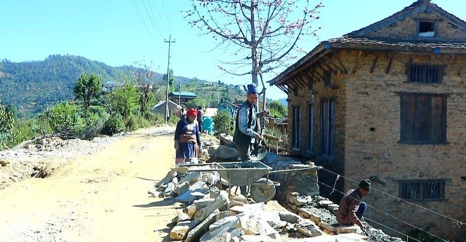 सामग्री अभावले सल्यानको थारमारे–चौरजहारी सडक निर्माण ठप्प